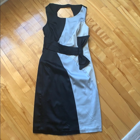 Black Cocktail Dress with Bow - Picture 1 of 9